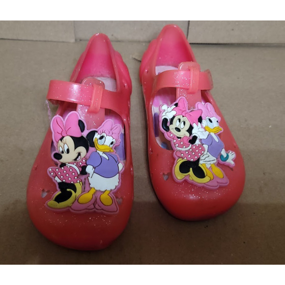 Baby Girls Size 9C Pink Minnie Mouse Rubber Clog Sandals - Picture 1 of 7